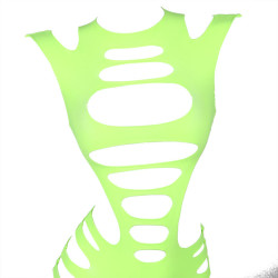 Subblime - 952280 Robe Résille Élastique Manches Longues Vert Taille Unique